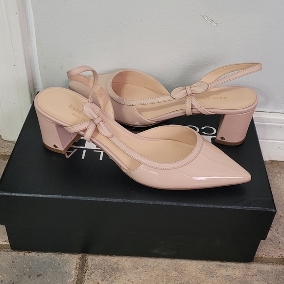 🤑SOLD🤑Kate Spade Mae Patent Leather Slingback Pumps/Shoes - Picture 4 of 12